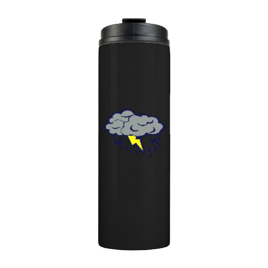lightning cloud rain storm 606 Thermal Tumblers