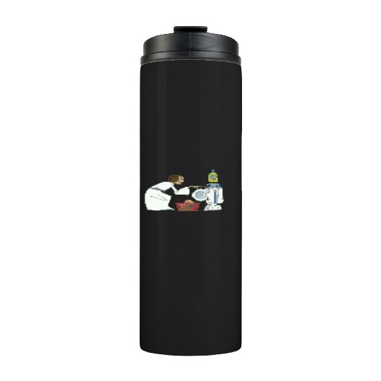Funny Star Wars r2d2 and Leia comic Thermal Tumblers