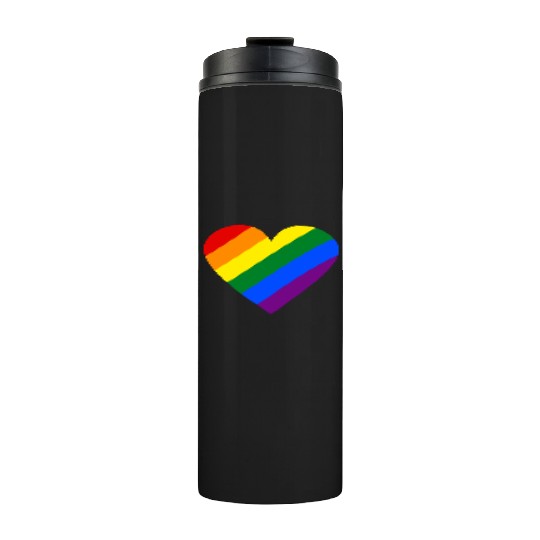 Rainbow Heart Thermal Tumblers