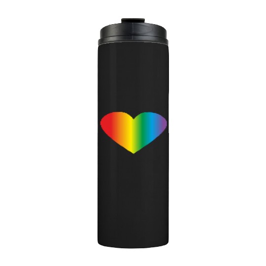 Lgbt rainbow heart, gay heart Thermal Tumblers