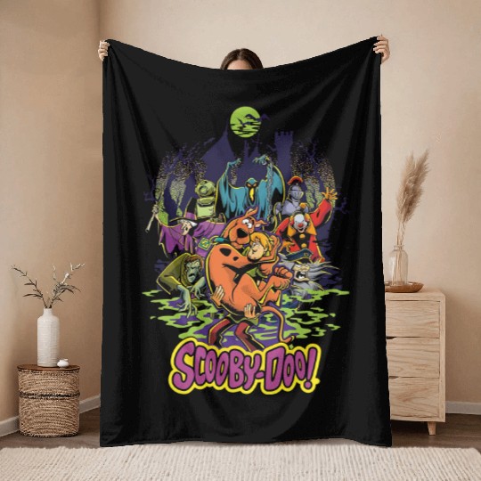 Scooby Doo Vintage Throw Blankets, Halloween Throw Blankets, Scooby Doo Throw Blankets, Horror Movie Throw Blankets, Halloween Gifts, Retro Halloween Throw Blankets, Crewneck 1299448027