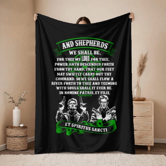 The Boondock Saints - And Shepherds we shall be Throw Blankets