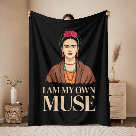 Frida Kahlo Inspirational Women' Day Design Throw Blankets