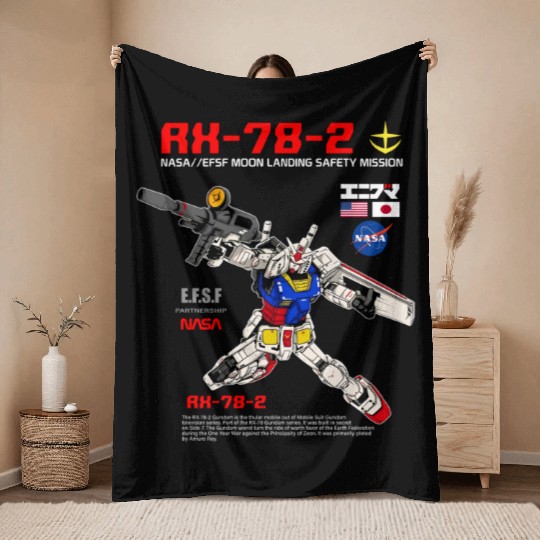 Rx-78-2 Gundam Throw Blankets
