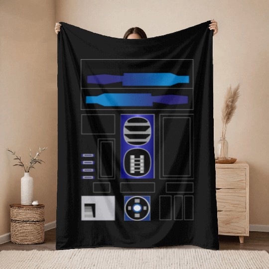R2D2 Throw Blankets