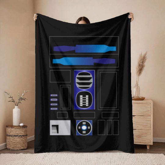 R2D2 Throw Blankets