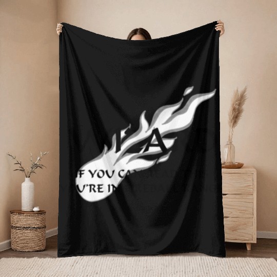 Wizard - Fireball Range Throw Blankets