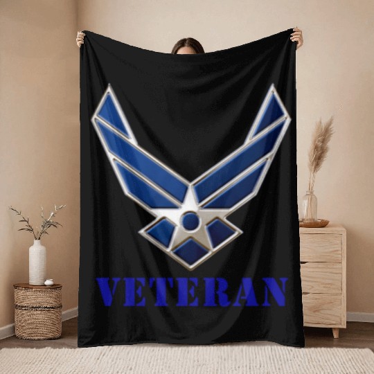 US Air Force Veteran Throw Blankets