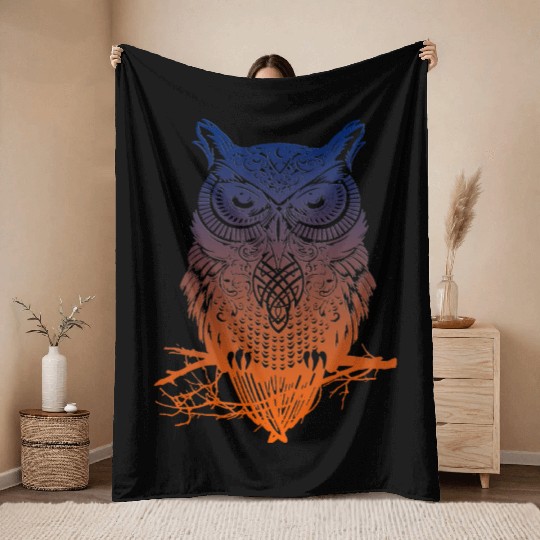owl Throw Blankets