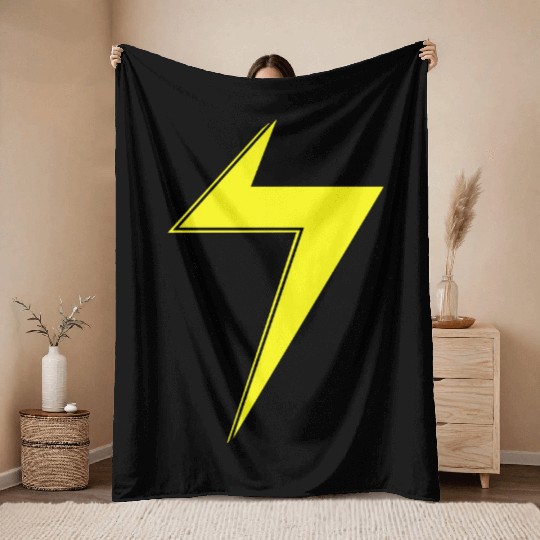 Ms Marvel Bolt Throw Blankets