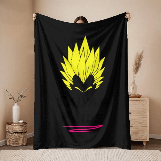 Saiyan Pride Dragonballz Throw Blankets