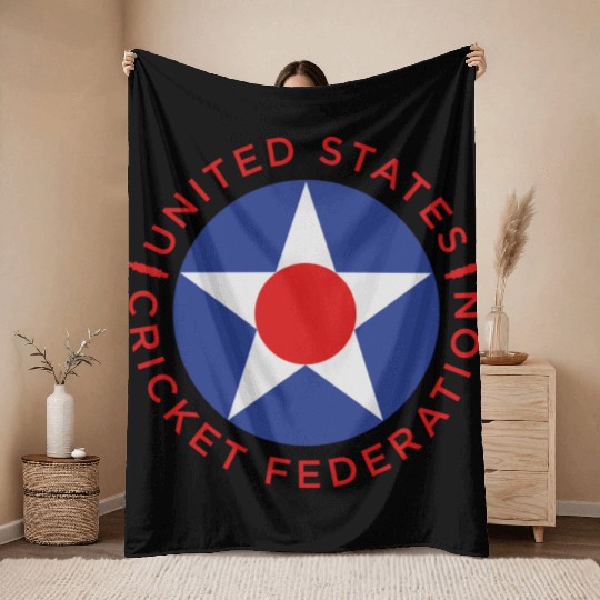 US Cricket Roundel 4 Throw Blankets