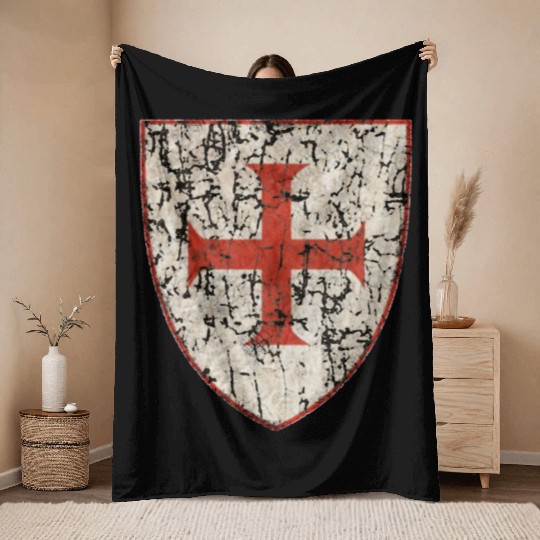 Knights templar Throw Blankets