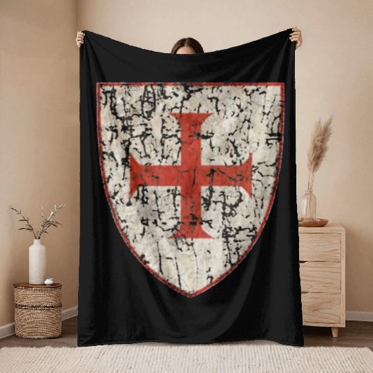 Knights templar Throw Blankets