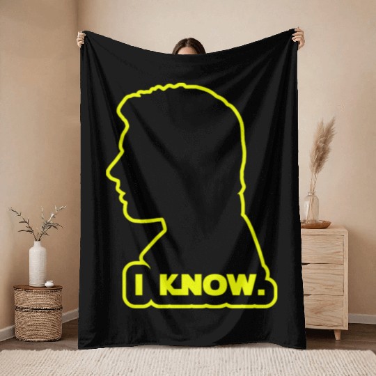 Han Solo - I Know. Design Throw Blankets