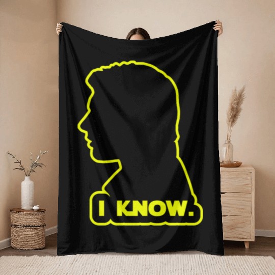 Han Solo - I Know. Design Throw Blankets