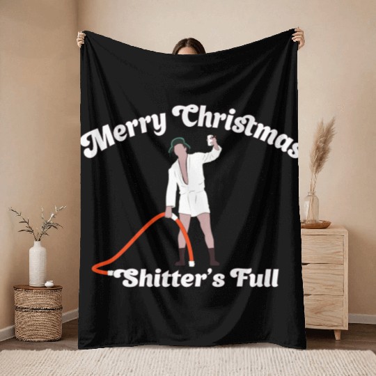 Cousin Eddie - Shitter's Full! Throw Blankets