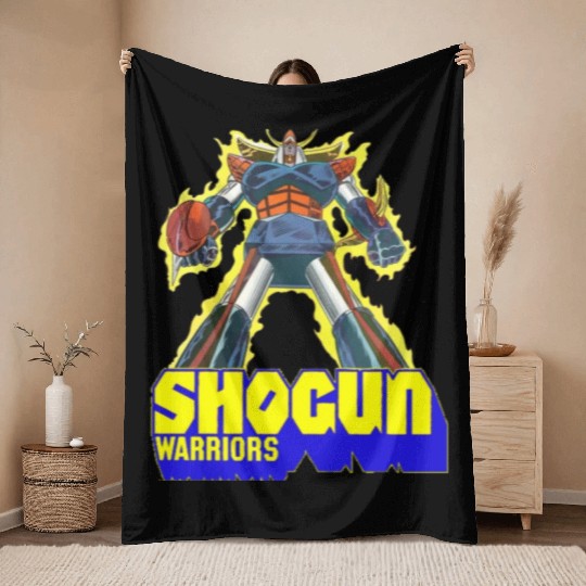 Shogun Warriors Throw Blankets