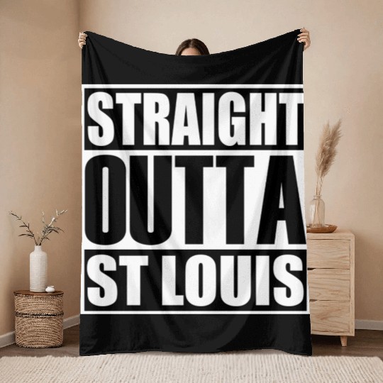 Straight Outta St Louis Throw Blankets