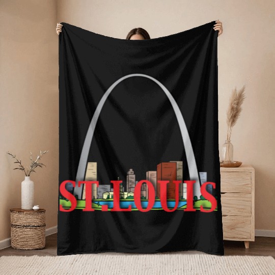 st louis Throw Blankets