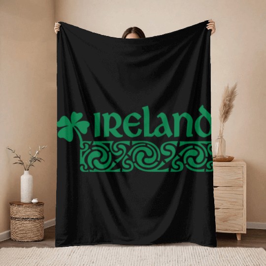 ireland Throw Blankets