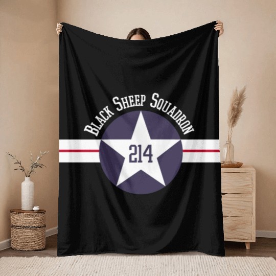Black Sheep Squadron Throw Blankets