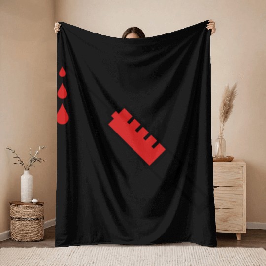 doctor syringe blood hospital Throw Blankets
