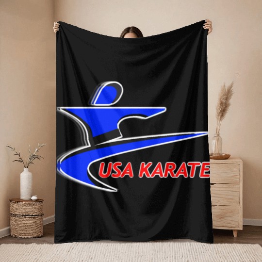 Team USA Karate Throw Blankets