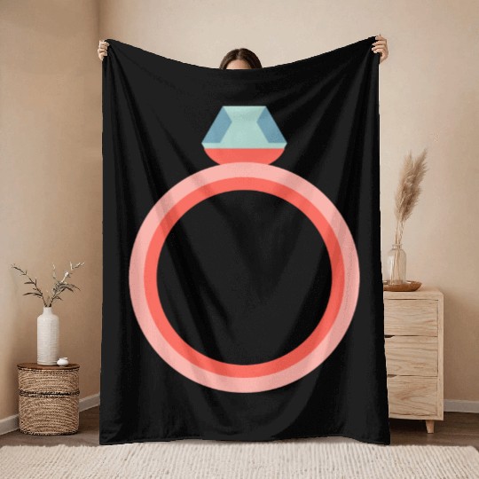 Engagement Ring Throw Blankets