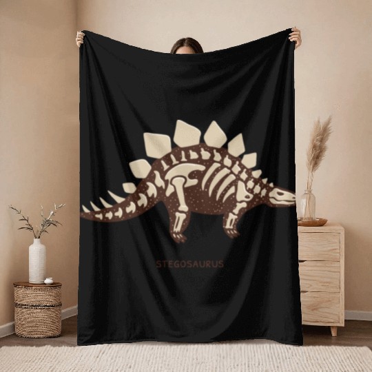 Stegosaurus Throw Blankets