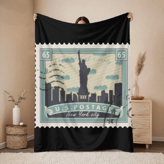 Countries Flags new york Throw Blankets