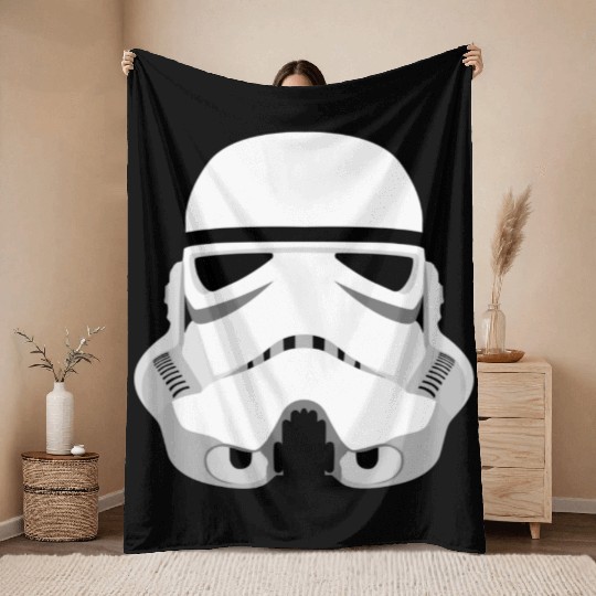 Stormtrooper Helmet Throw Blankets