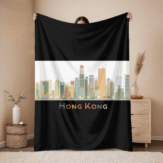 hongkong Throw Blankets