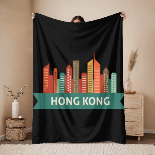 hongkong Throw Blankets
