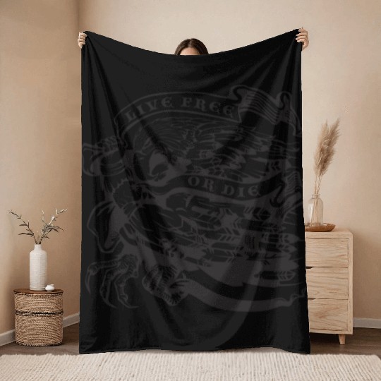 Live Free or Die Throw Blankets