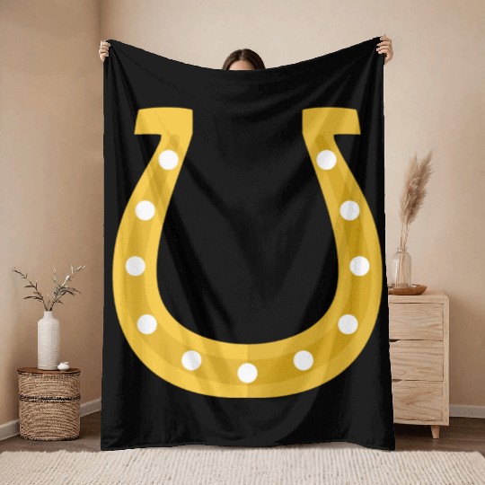 Horseshoe Throw Blankets