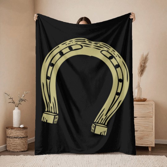 Horseshoe Throw Blankets