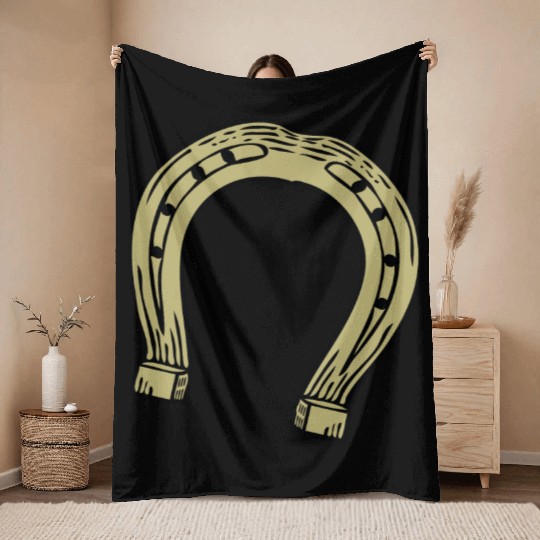 Horseshoe Throw Blankets