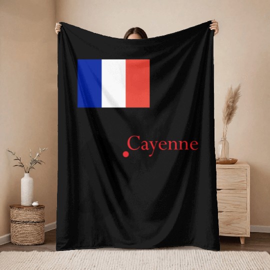 018 countries flags France FrenchGuiana ve Throw Blankets