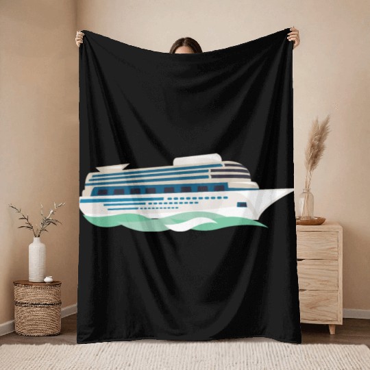cruise ship Throw Blankets