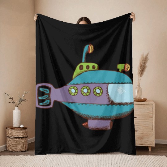 submarine Throw Blankets