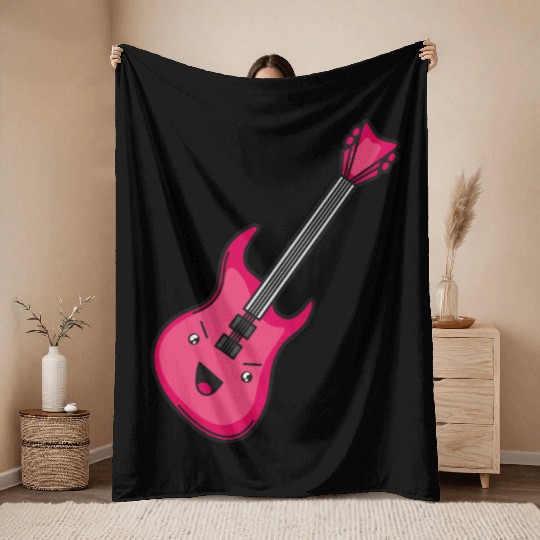 guitar Throw Blankets