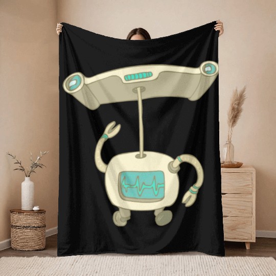 58 robot 62 png vectorstock 4842445 Throw Blankets