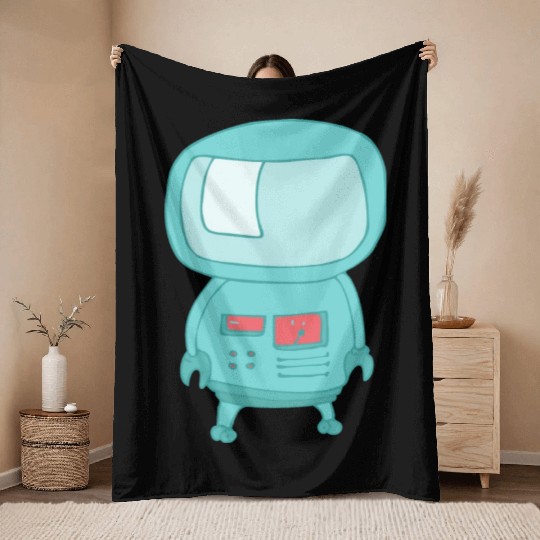 37 robot 43 png vectorstock 4842445 Throw Blankets