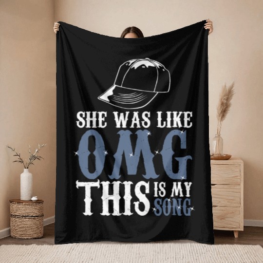 Omg - She Was Like Omg This Is My Song Throw Blankets