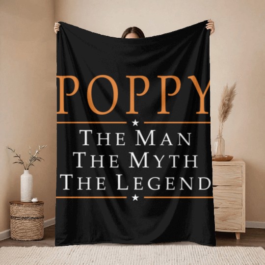 Poppy - Poppy The Man The Myth The Legend Throw Blankets