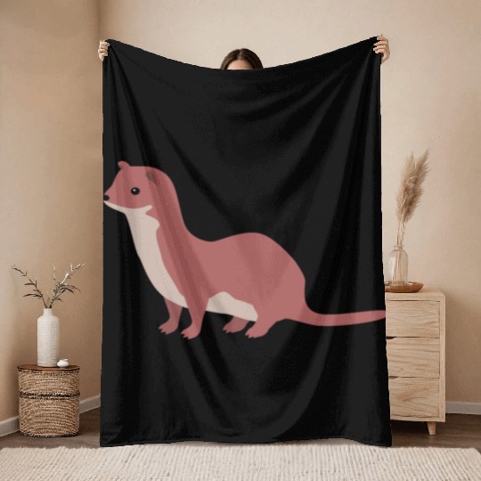 weasel Throw Blankets