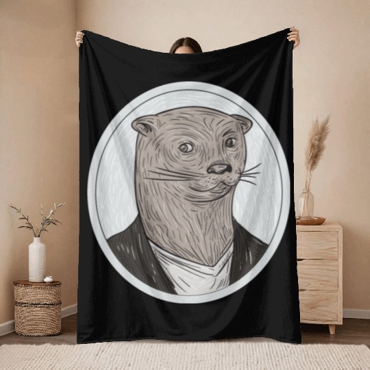 mr weasel Throw Blankets