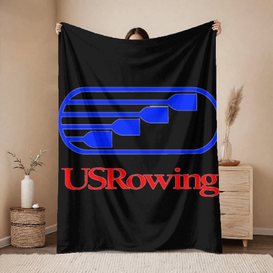 Team USA Rowing US Throw Blankets