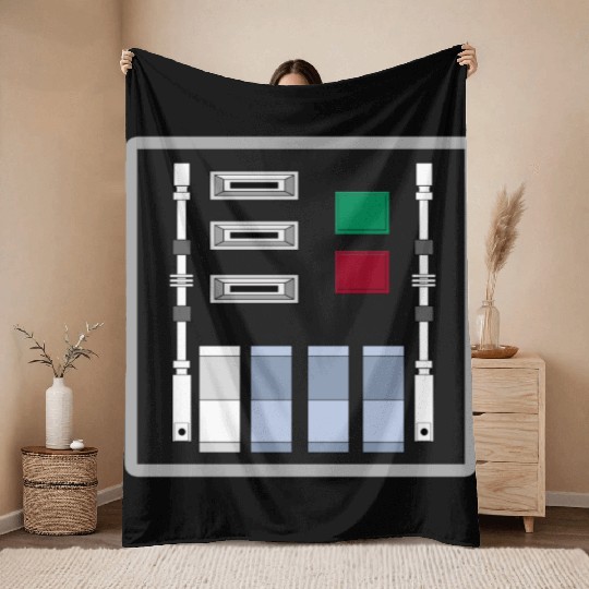 Darth Vader Control Panel - A New Hope Throw Blankets
